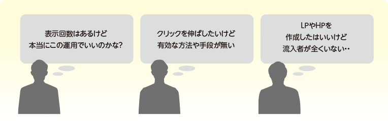 表示回数はあるけど、クリックを伸ばしたいけど、LPやHPを作成したはいいけど